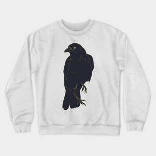 Black Crow perching Crewneck Sweatshirt